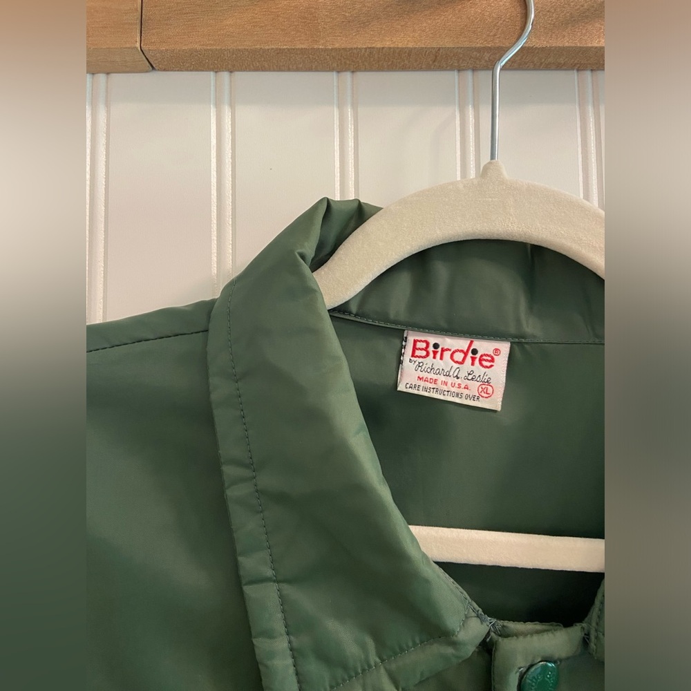 Vintage Birdie Green Coach Jacket Windbreaker Snap George Woods Open Golf XXL - Picture 4 of 10